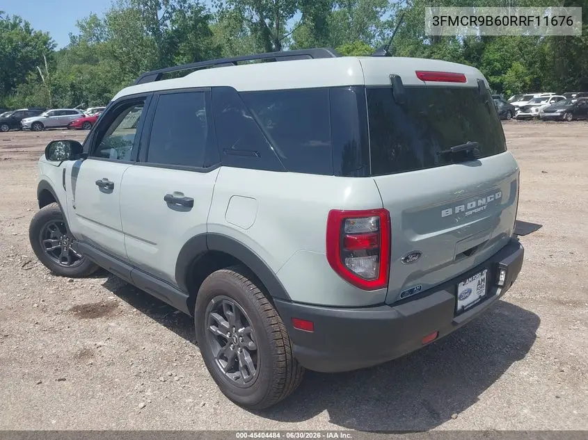 2024 Ford Bronco Sport Big Bend VIN: 3FMCR9B60RRF11676 Lot: 45404484