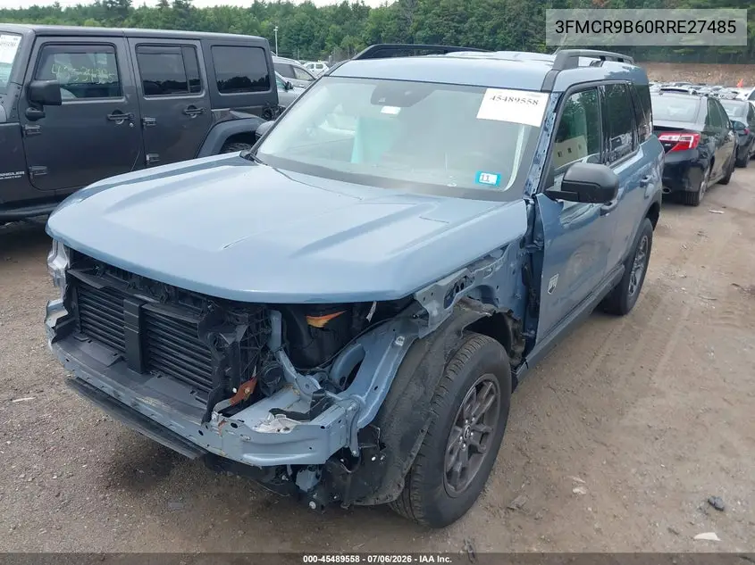 2024 Ford Bronco Sport Big Bend VIN: 3FMCR9B60RRE27485 Lot: 45489558
