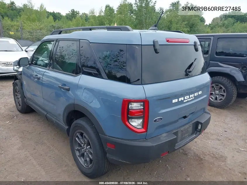 2024 Ford Bronco Sport Big Bend VIN: 3FMCR9B60RRE27485 Lot: 45489558
