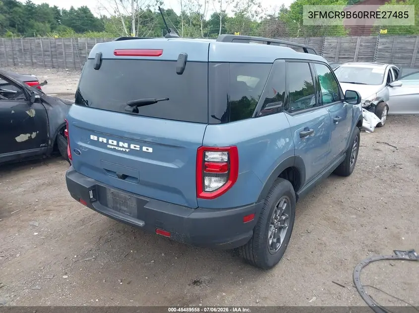 2024 Ford Bronco Sport Big Bend VIN: 3FMCR9B60RRE27485 Lot: 45489558