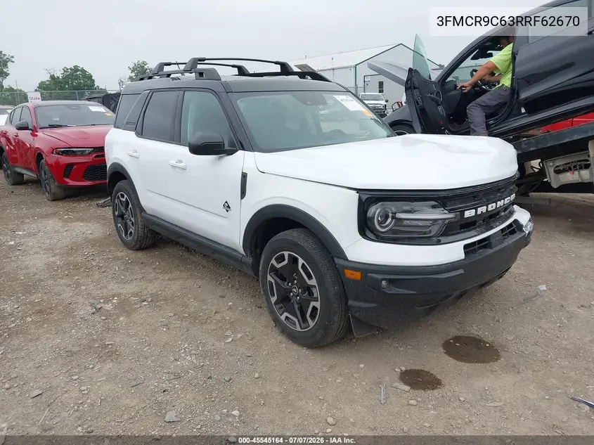 2024 Ford Bronco Sport Outer Banks VIN: 3FMCR9C63RRF62670 Lot: 45545164