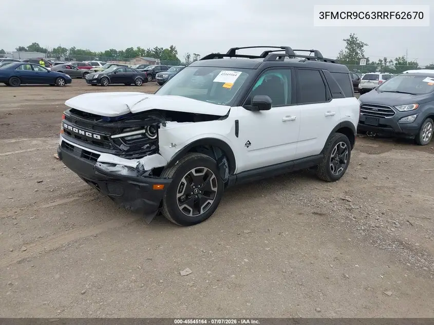2024 Ford Bronco Sport Outer Banks VIN: 3FMCR9C63RRF62670 Lot: 45545164