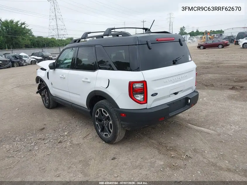 2024 Ford Bronco Sport Outer Banks VIN: 3FMCR9C63RRF62670 Lot: 45545164
