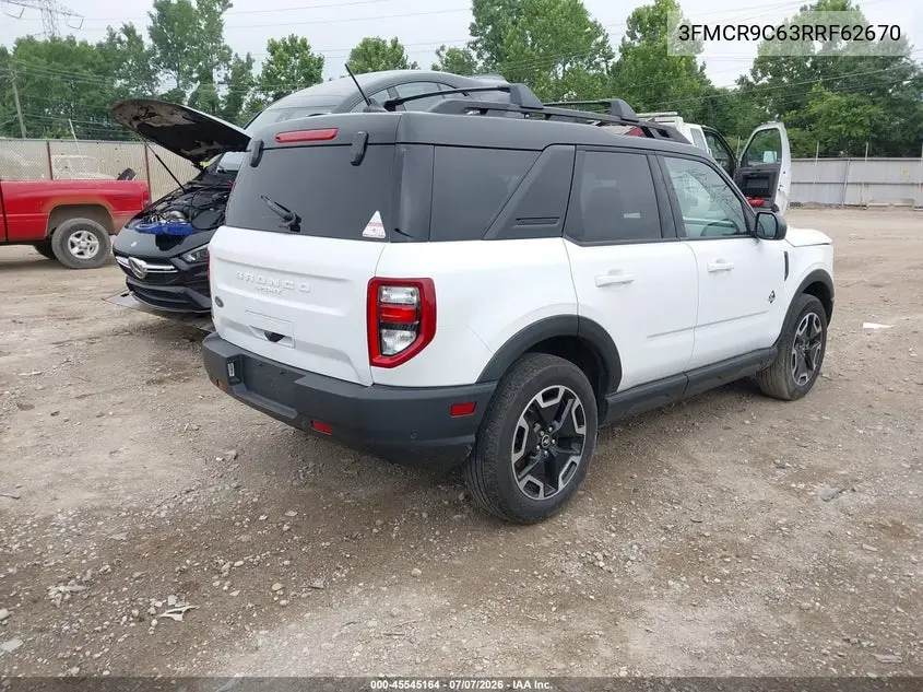 2024 Ford Bronco Sport Outer Banks VIN: 3FMCR9C63RRF62670 Lot: 45545164