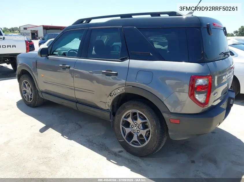 2024 Ford Bronco Sport Badlands VIN: 3FMCR9D92RRF50261 Lot: 45548104