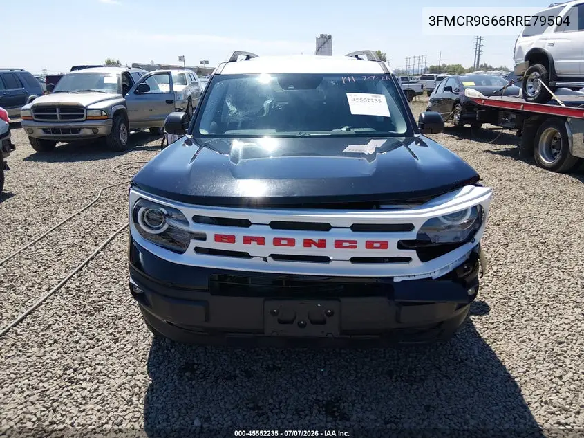 2024 Ford Bronco Sport Heritage VIN: 3FMCR9G66RRE79504 Lot: 45552235