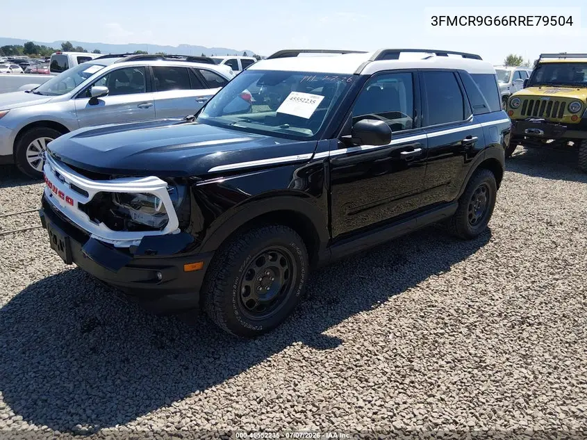 2024 Ford Bronco Sport Heritage VIN: 3FMCR9G66RRE79504 Lot: 45552235