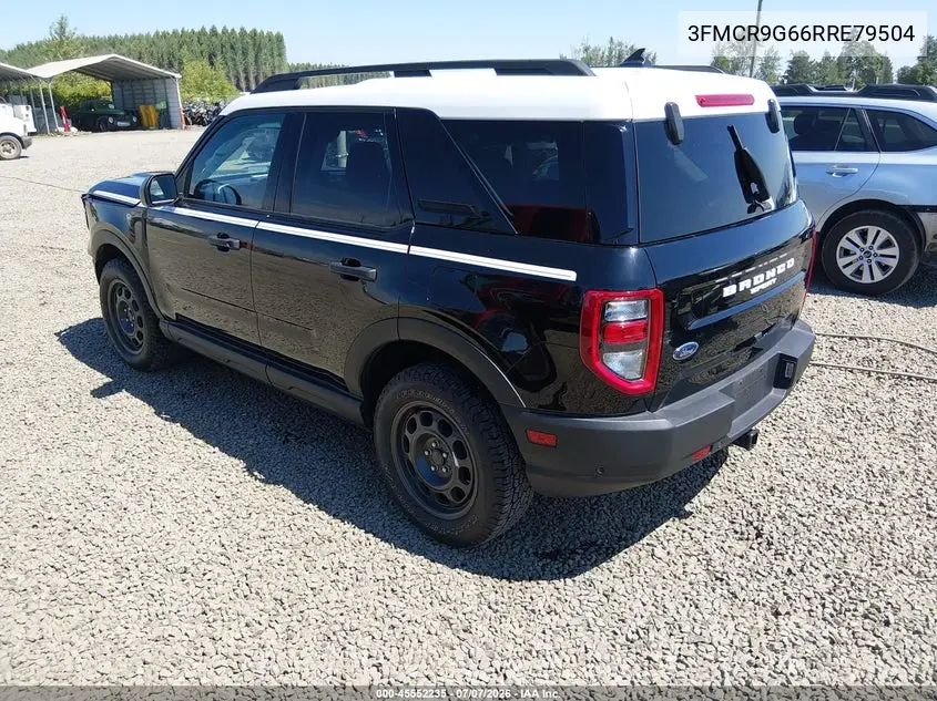 2024 Ford Bronco Sport Heritage VIN: 3FMCR9G66RRE79504 Lot: 45552235