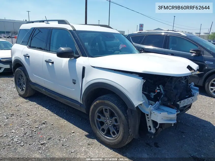 2024 Ford Bronco Sport Big Bend VIN: 3FMCR9B60RRF62644 Lot: 45580760