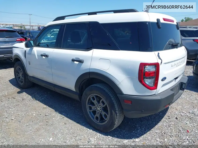 2024 Ford Bronco Sport Big Bend VIN: 3FMCR9B60RRF62644 Lot: 45580760