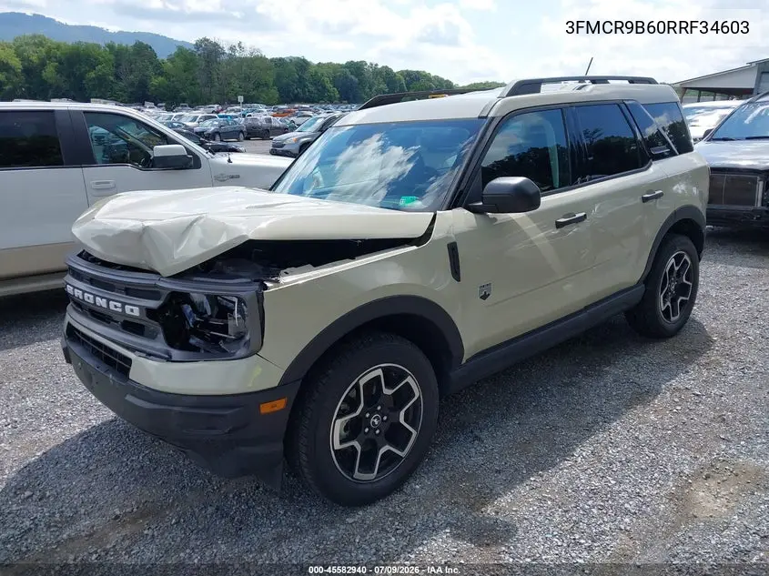 2024 Ford Bronco Sport Big Bend VIN: 3FMCR9B60RRF34603 Lot: 45582940