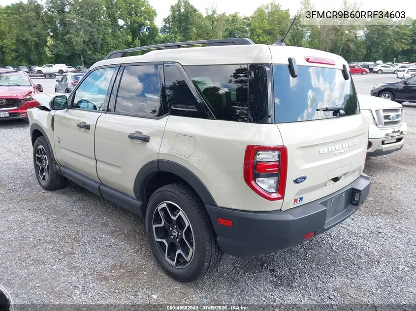 2024 Ford Bronco Sport Big Bend VIN: 3FMCR9B60RRF34603 Lot: 45582940