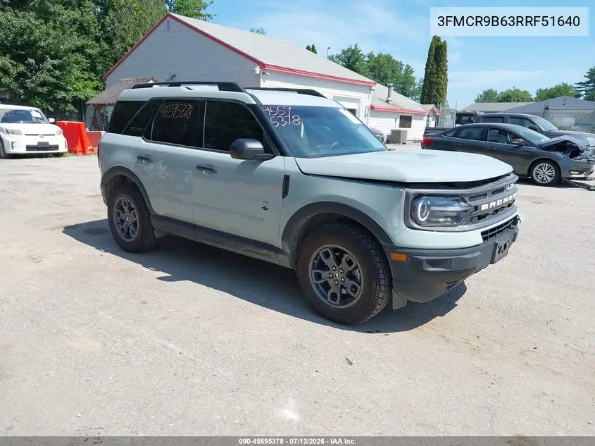 2024 Ford Bronco Sport Big Bend VIN: 3FMCR9B63RRF51640 Lot: 45595378