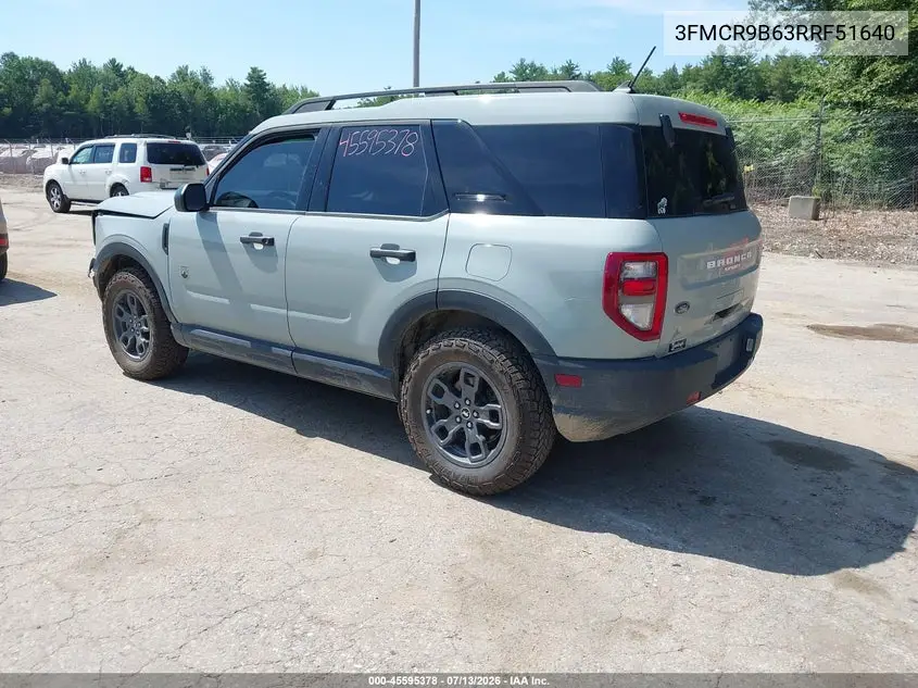 2024 Ford Bronco Sport Big Bend VIN: 3FMCR9B63RRF51640 Lot: 45595378