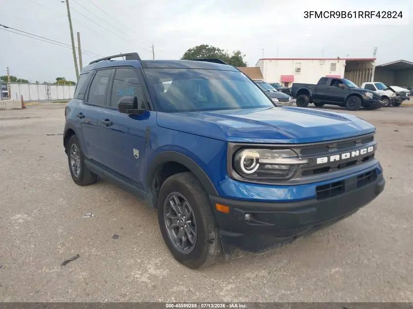 2024 Ford Bronco Sport Big Bend VIN: 3FMCR9B61RRF42824 Lot: 45599288