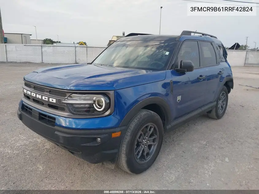 2024 Ford Bronco Sport Big Bend VIN: 3FMCR9B61RRF42824 Lot: 45599288
