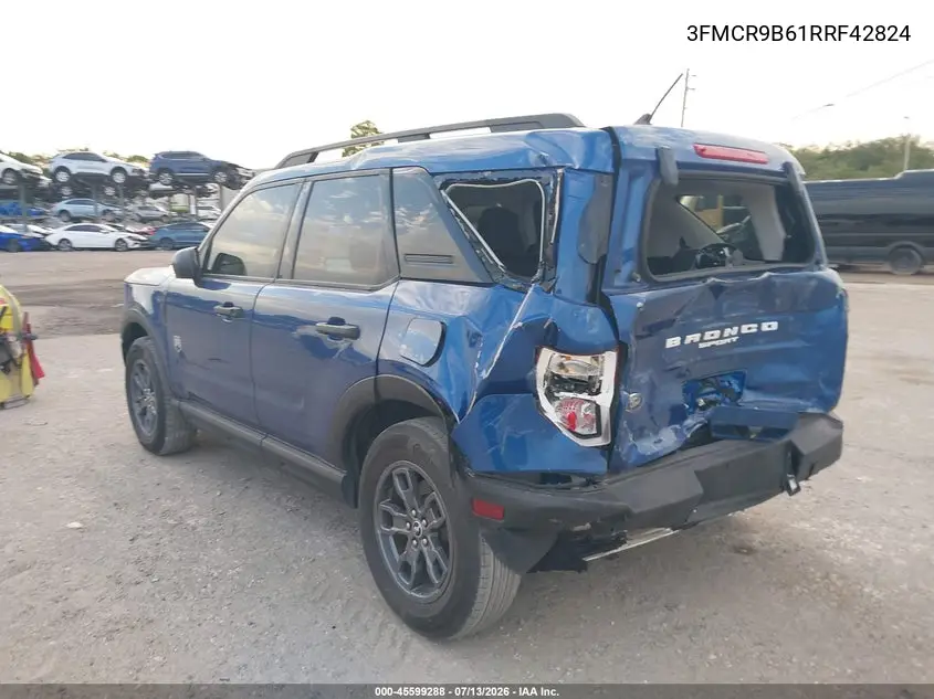 2024 Ford Bronco Sport Big Bend VIN: 3FMCR9B61RRF42824 Lot: 45599288