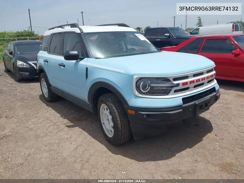 2024 Ford Bronco Sport Heritage VIN: 3FMCR9G63RRE74132 Lot: 45603324