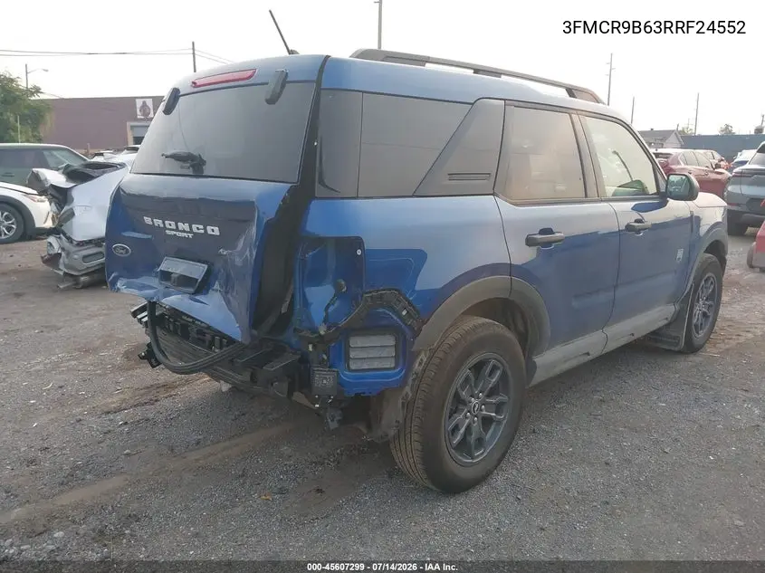 2024 Ford Bronco Sport Big Bend VIN: 3FMCR9B63RRF24552 Lot: 45607299