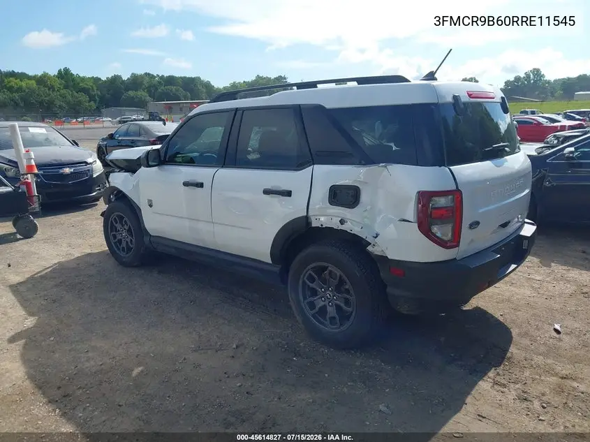 2024 Ford Bronco Sport Big Bend VIN: 3FMCR9B60RRE11545 Lot: 45614827