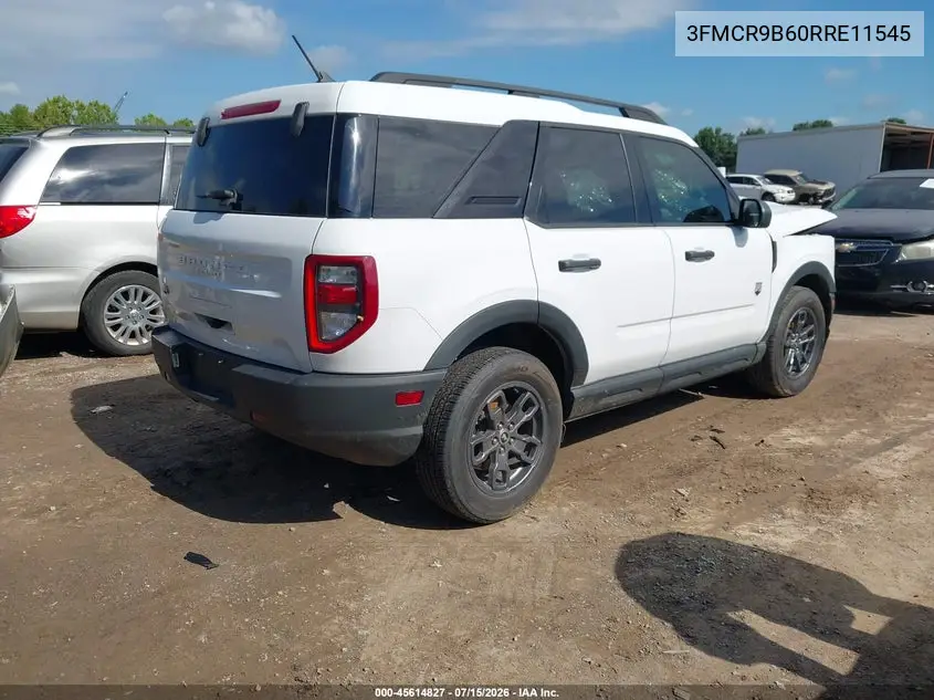 2024 Ford Bronco Sport Big Bend VIN: 3FMCR9B60RRE11545 Lot: 45614827