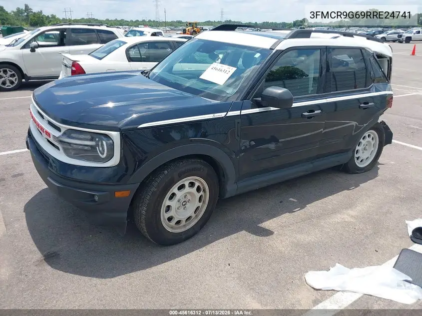 2024 Ford Bronco Sport Heritage VIN: 3FMCR9G69RRE24741 Lot: 45616312