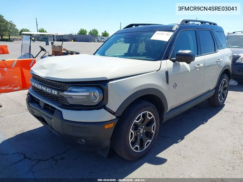 2025 Ford Bronco Sport Outer Banks VIN: 3FMCR9CN4SRE03041 Lot: 45342580