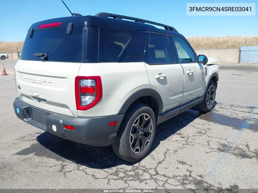 2025 Ford Bronco Sport Outer Banks VIN: 3FMCR9CN4SRE03041 Lot: 45342580