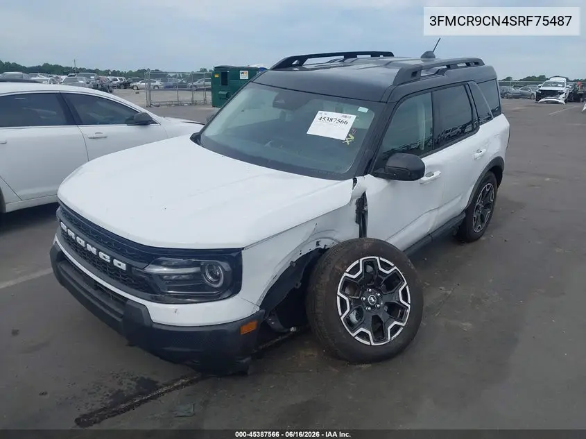 2025 Ford Bronco Sport Outer Banks VIN: 3FMCR9CN4SRF75487 Lot: 45387566
