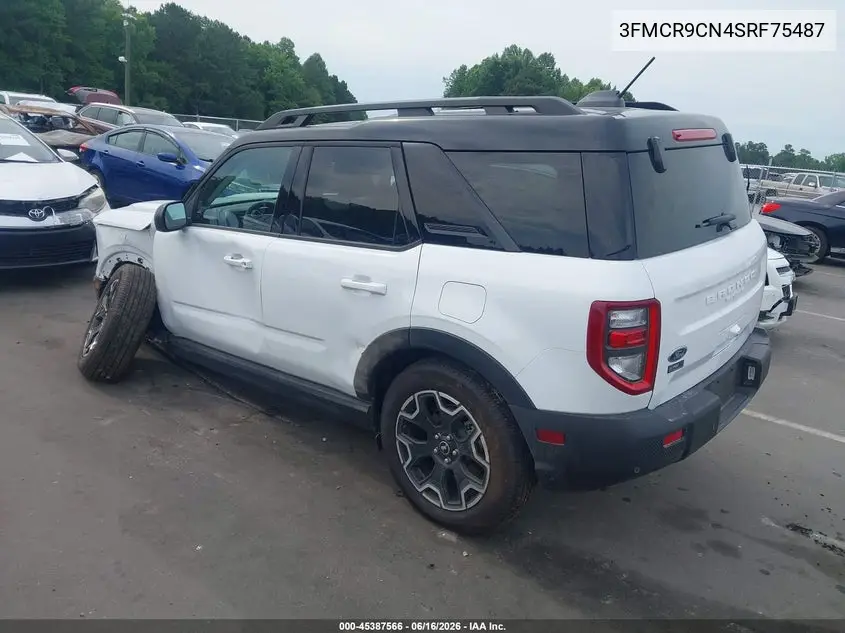 2025 Ford Bronco Sport Outer Banks VIN: 3FMCR9CN4SRF75487 Lot: 45387566