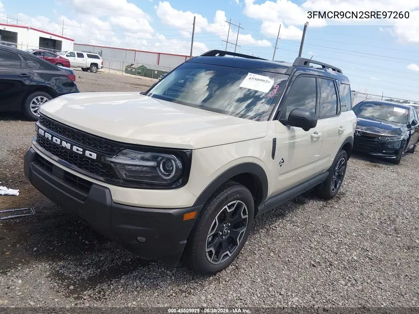 2025 Ford Bronco Sport Outer Banks VIN: 3FMCR9CN2SRE97260 Lot: 45509929
