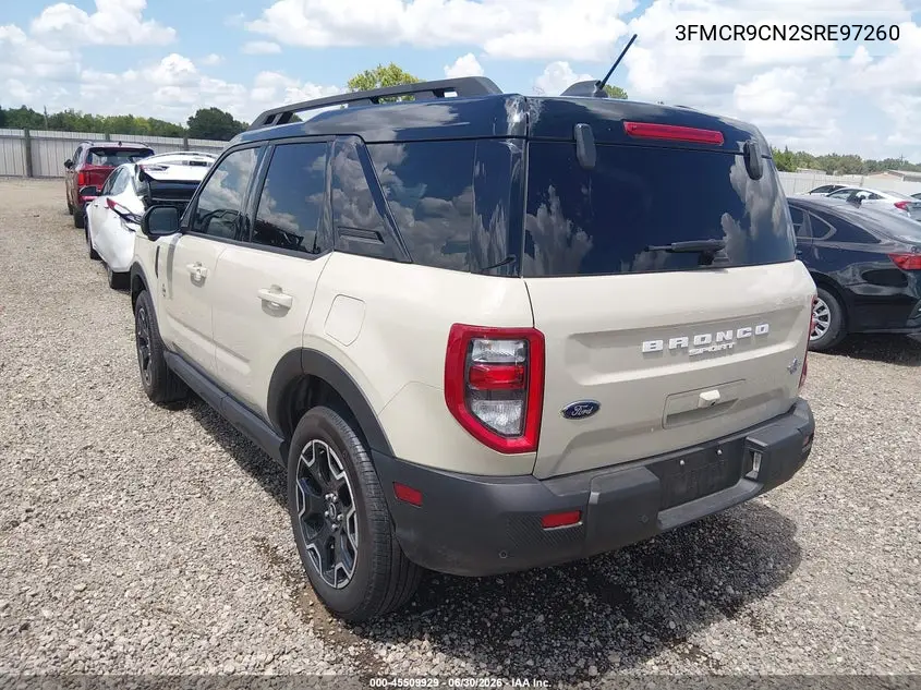 2025 Ford Bronco Sport Outer Banks VIN: 3FMCR9CN2SRE97260 Lot: 45509929