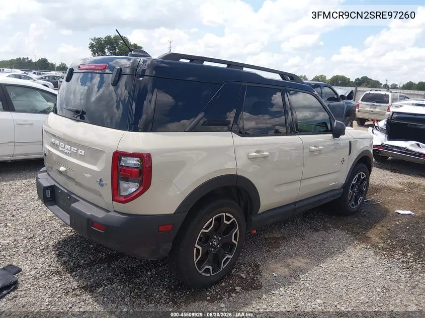 2025 Ford Bronco Sport Outer Banks VIN: 3FMCR9CN2SRE97260 Lot: 45509929