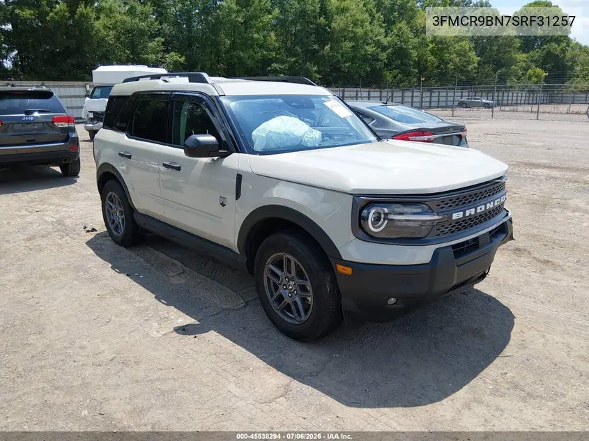 2025 Ford Bronco Sport Big Bend VIN: 3FMCR9BN7SRF31257 Lot: 45538294
