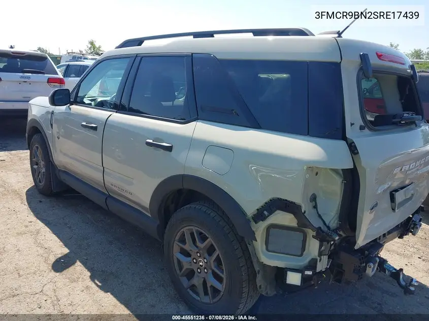 2025 Ford Bronco Sport Big Bend VIN: 3FMCR9BN2SRE17439 Lot: 45551236