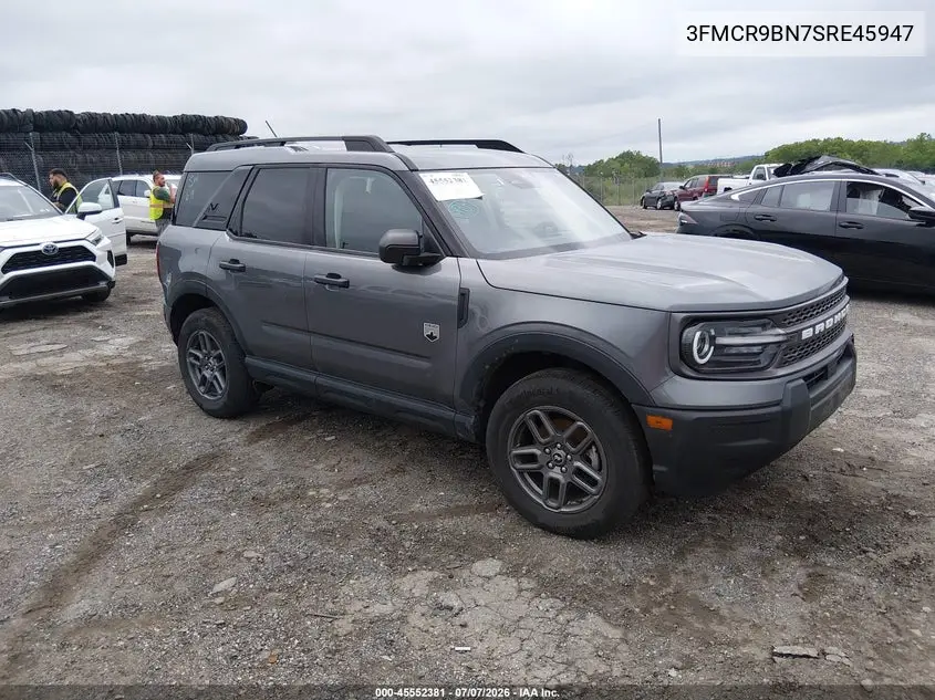 2025 Ford Bronco Sport Big Bend VIN: 3FMCR9BN7SRE45947 Lot: 45552381