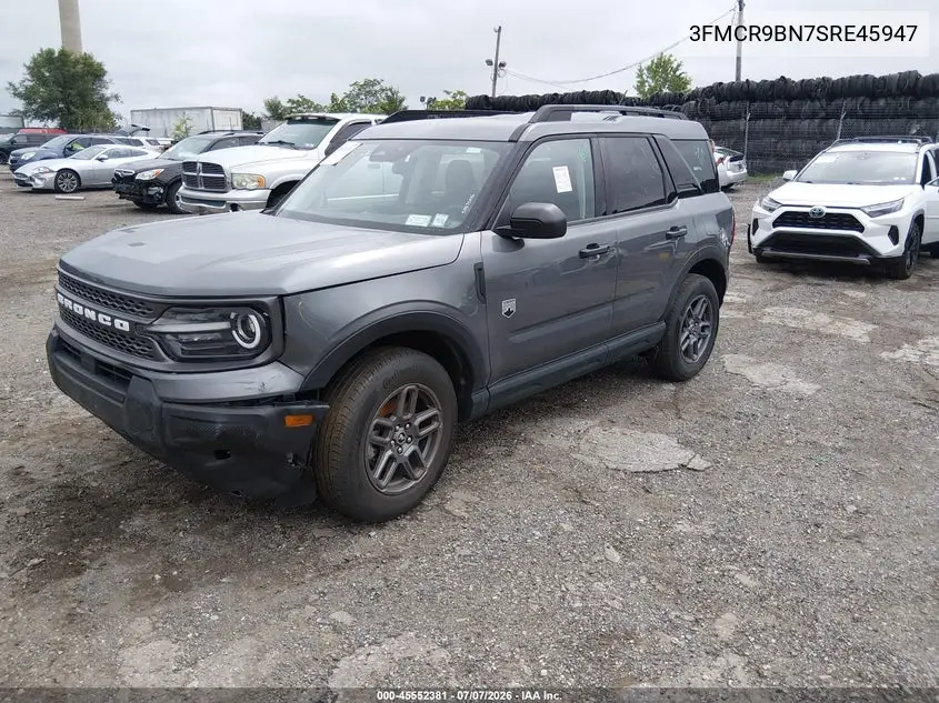 2025 Ford Bronco Sport Big Bend VIN: 3FMCR9BN7SRE45947 Lot: 45552381