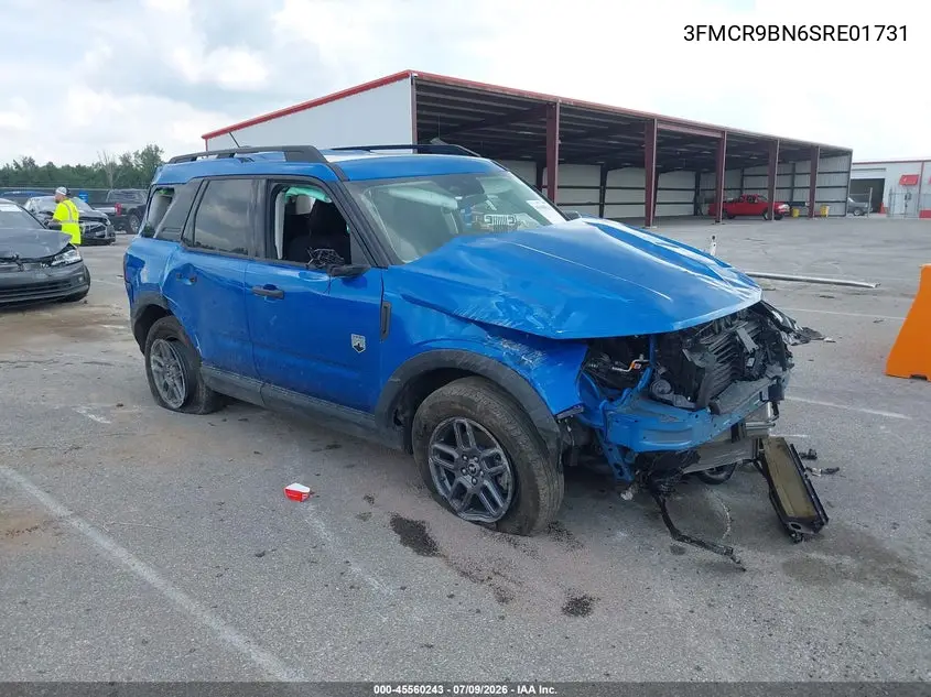 2025 Ford Bronco Sport Big Bend VIN: 3FMCR9BN6SRE01731 Lot: 45560243