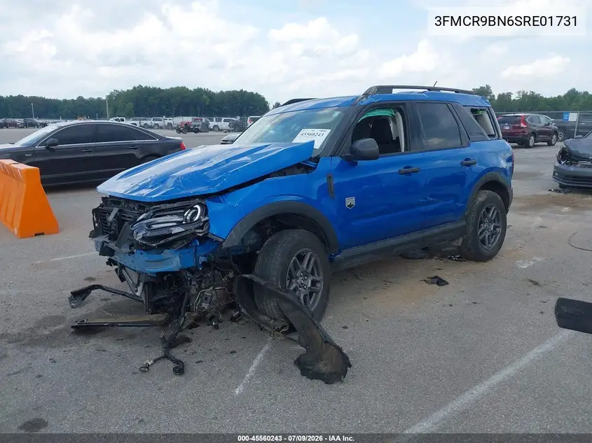 2025 Ford Bronco Sport Big Bend VIN: 3FMCR9BN6SRE01731 Lot: 45560243
