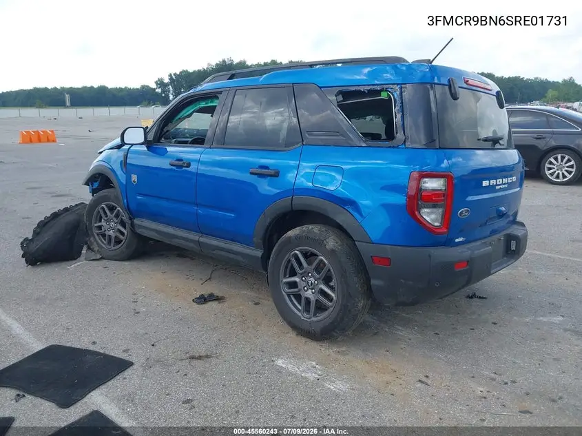 2025 Ford Bronco Sport Big Bend VIN: 3FMCR9BN6SRE01731 Lot: 45560243