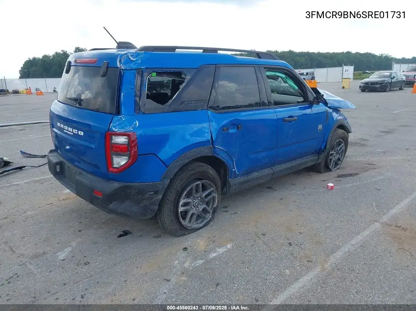 2025 Ford Bronco Sport Big Bend VIN: 3FMCR9BN6SRE01731 Lot: 45560243