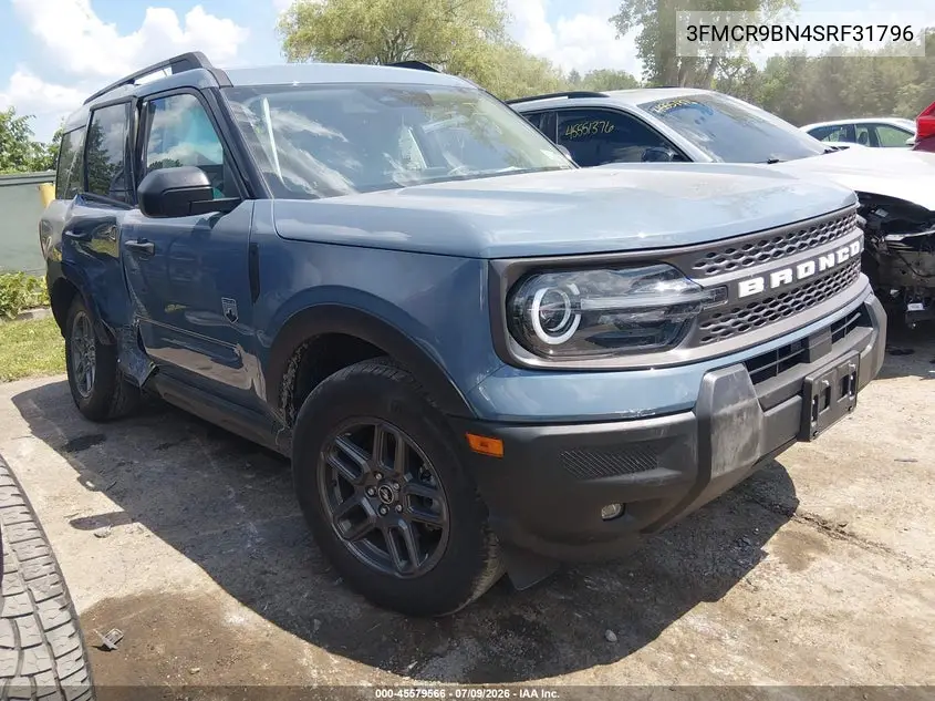 2025 Ford Bronco Sport Big Bend VIN: 3FMCR9BN4SRF31796 Lot: 45579566