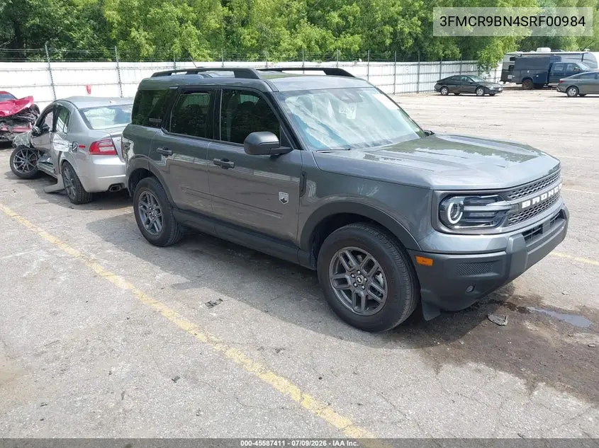 2025 Ford Bronco Sport Big Bend VIN: 3FMCR9BN4SRF00984 Lot: 45587411