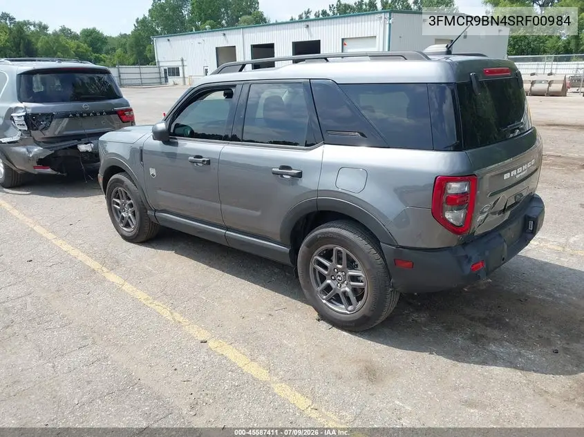 2025 Ford Bronco Sport Big Bend VIN: 3FMCR9BN4SRF00984 Lot: 45587411