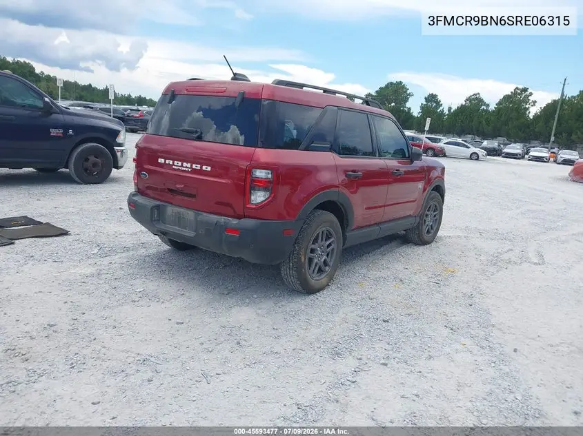 2025 Ford Bronco Sport Big Bend VIN: 3FMCR9BN6SRE06315 Lot: 45593477