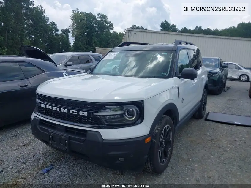 2025 Ford Bronco Sport Outer Banks VIN: 3FMCR9CN2SRE33932 Lot: 45601129