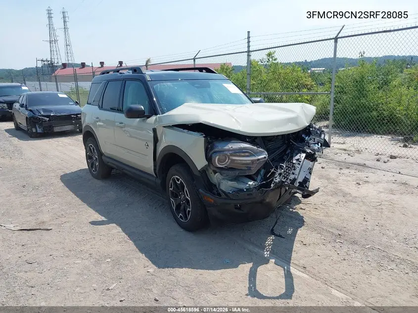 2025 Ford Bronco Sport Outer Banks VIN: 3FMCR9CN2SRF28085 Lot: 45618596