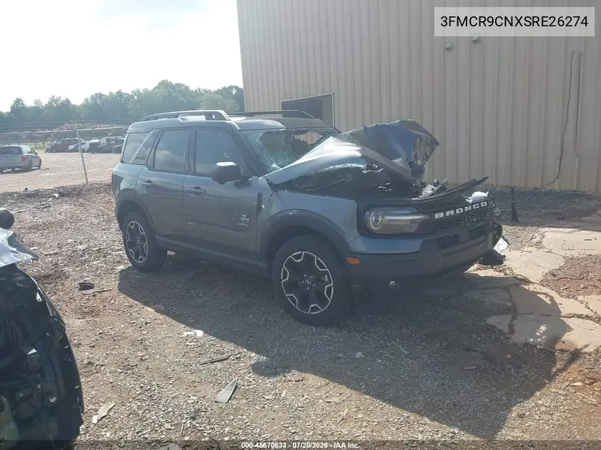 2025 Ford Bronco Sport Outer Banks VIN: 3FMCR9CNXSRE26274 Lot: 45670833