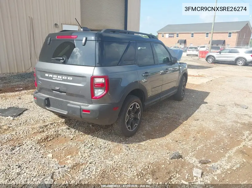 2025 Ford Bronco Sport Outer Banks VIN: 3FMCR9CNXSRE26274 Lot: 45670833