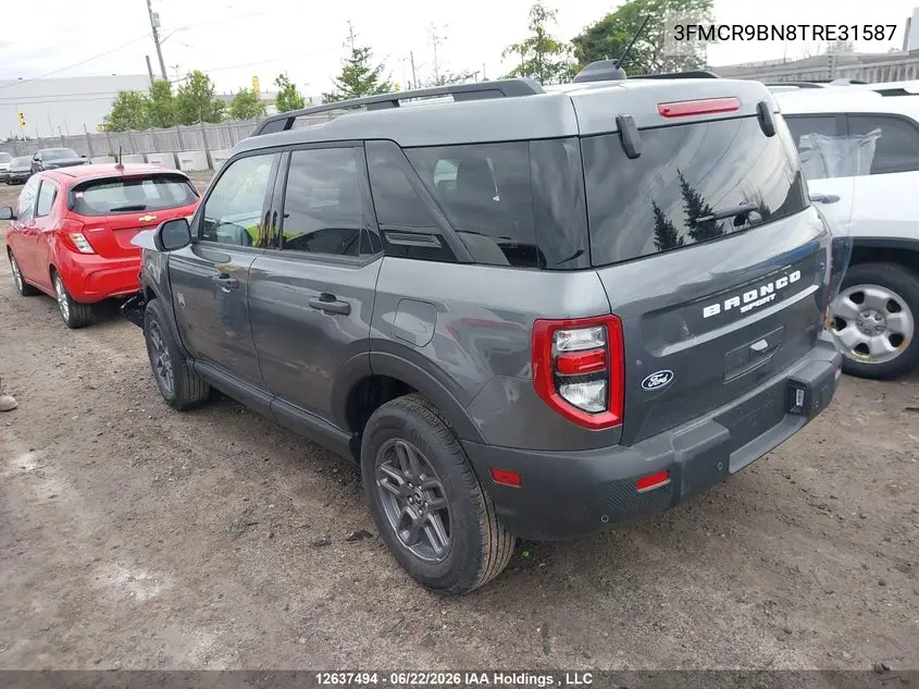 2026 Ford Bronco Sport Big Bend VIN: 3FMCR9BN8TRE31587 Lot: 12637494
